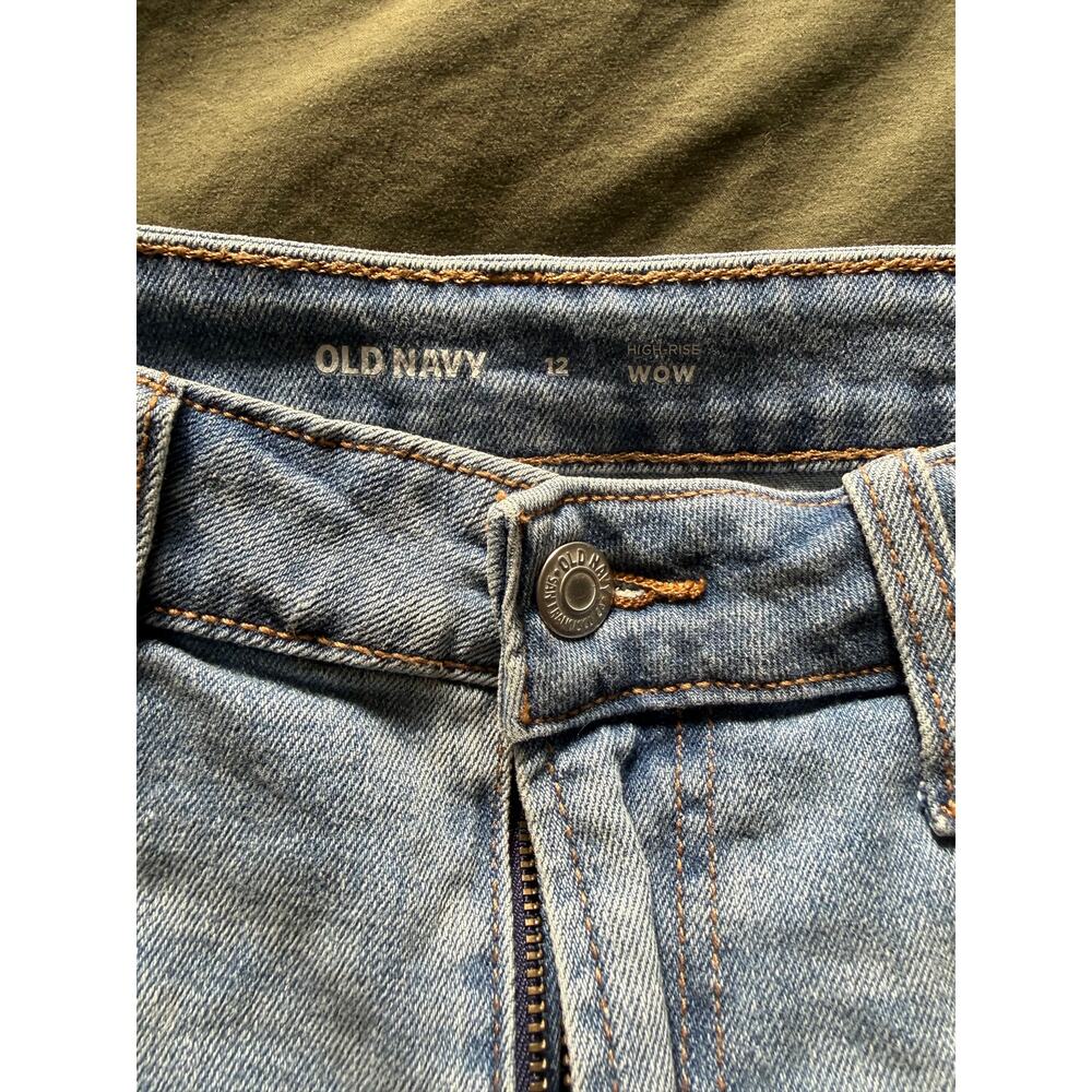 HIGH RISE BLUE OLD NAVY SHORTS SIZE 12 - Picture 2 of 7